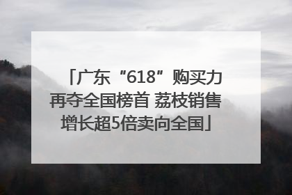 广东“618”购买力再夺全国榜首 荔枝销售增长超5倍卖向全国