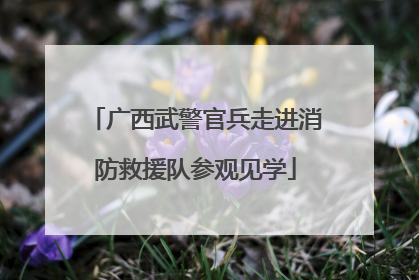 广西武警官兵走进消防救援队参观见学