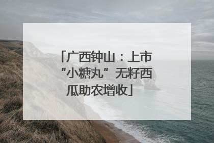 广西钟山：上市“小糖丸”无籽西瓜助农增收
