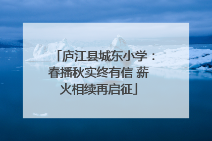 庐江县城东小学：春播秋实终有信 薪火相续再启征
