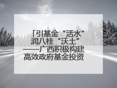 引基金“活水” 润八桂“沃土”——广西积极构建高效政府基金投资运作机制