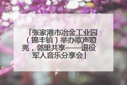 张家港市冶金工业园（锦丰镇）举办歌声嘹亮，邻里共享——退役军人音乐分享会