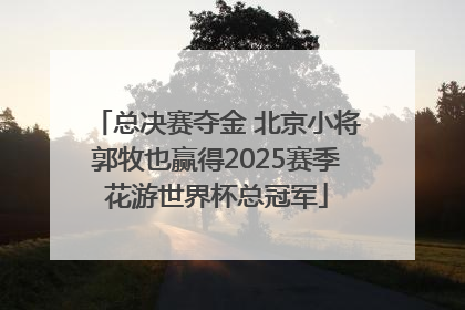 总决赛夺金 北京小将郭牧也赢得2025赛季花游世界杯总冠军