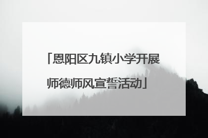 恩阳区九镇小学开展师德师风宣誓活动