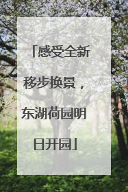 感受全新移步换景，东湖荷园明日开园