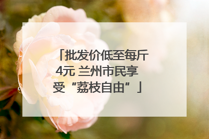 批发价低至每斤4元 兰州市民享受“荔枝自由”