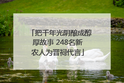 把千年光阴酿成醇厚故事 248名新农人为晋祠代言