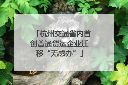 杭州交通省内首创普通货运企业迁移“无感办”