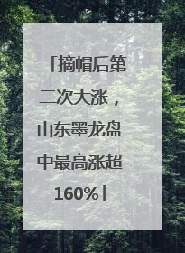 摘帽后第二次大涨，山东墨龙盘中最高涨超160%