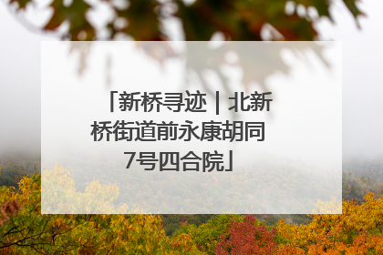 新桥寻迹｜北新桥街道前永康胡同7号四合院