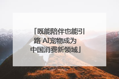 既能陪伴也能引路 AI宠物成为中国消费新领域