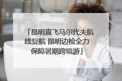 昆明直飞马尔代夫航线复航 昆明边检全力保障暑期跨境游