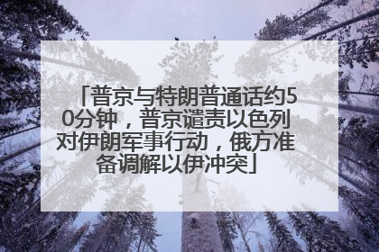 普京与特朗普通话约50分钟，普京谴责以色列对伊朗军事行动，俄方准备调解以伊冲突