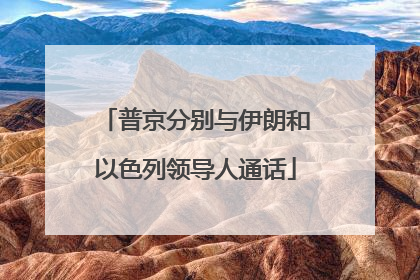 普京分别与伊朗和以色列领导人通话