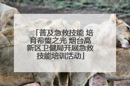 普及急救技能 培育希望之光 烟台高新区卫健局开展急救技能培训活动
