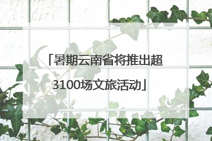 暑期云南省将推出超3100场文旅活动