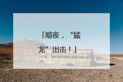 暗夜，“猛龙”出击！