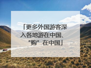 更多外国游客深入各地游在中国、“购”在中国