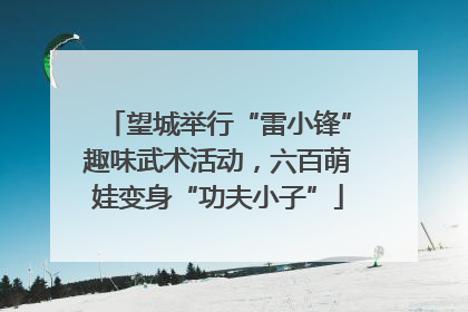 望城举行“雷小锋”趣味武术活动，六百萌娃变身“功夫小子”