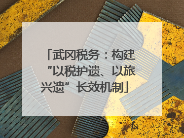 武冈税务：构建“以税护遗、以旅兴遗”长效机制