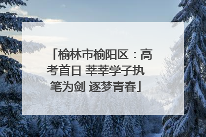 榆林市榆阳区：高考首日 莘莘学子执笔为剑 逐梦青春