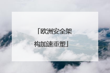 欧洲安全架构加速重塑