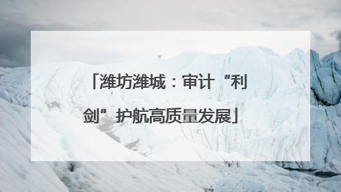 潍坊潍城：审计“利剑”护航高质量发展