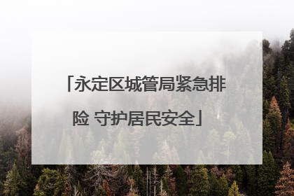 永定区城管局紧急排险 守护居民安全