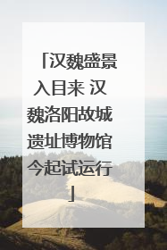 汉魏盛景入目来 汉魏洛阳故城遗址博物馆今起试运行