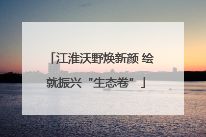 江淮沃野焕新颜 绘就振兴“生态卷”