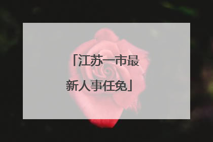 江苏一市最新人事任免