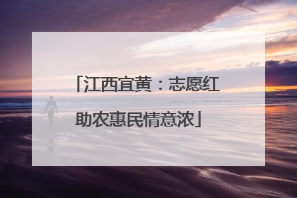 江西宜黄：志愿红助农惠民情意浓