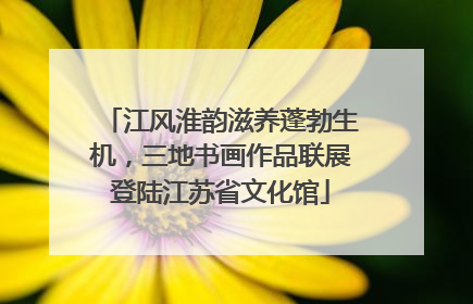 江风淮韵滋养蓬勃生机，三地书画作品联展登陆江苏省文化馆