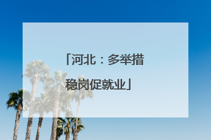 河北：多举措稳岗促就业