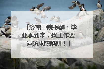 济南中院提醒：毕业季到来，找工作要谨防求职陷阱！