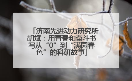 济南先进动力研究所胡斌：用青春和奋斗书写从“0”到“满园春色”的科研故事