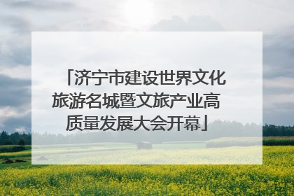 济宁市建设世界文化旅游名城暨文旅产业高质量发展大会开幕