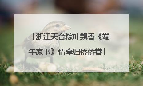 浙江天台粽叶飘香《端午家书》情牵归侨侨眷