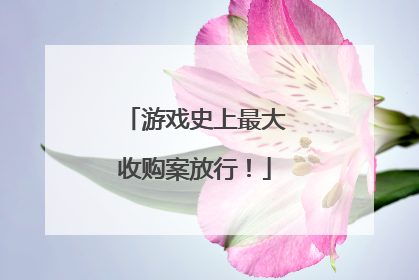 游戏史上最大收购案放行！