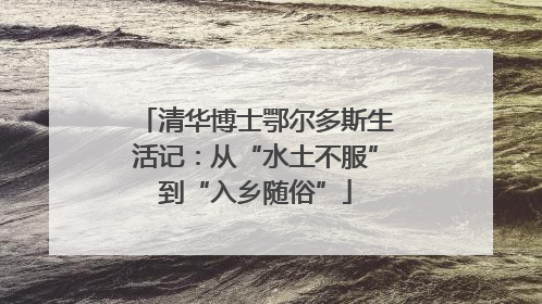 清华博士鄂尔多斯生活记：从“水土不服”到“入乡随俗”