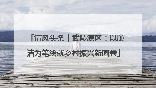 清风头条｜武陵源区：以廉洁为笔绘就乡村振兴新画卷