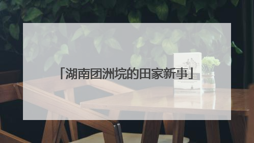 湖南团洲垸的田家新事