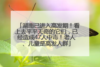 湖南已进入高发期！看上去平平无奇的它们，已经造成47人中毒！老人、儿童是高发人群