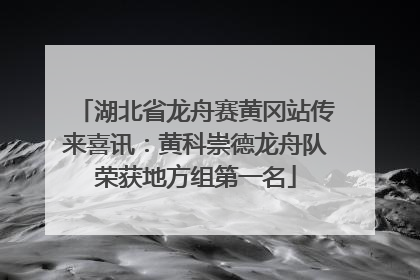 湖北省龙舟赛黄冈站传来喜讯：黄科崇德龙舟队荣获地方组第一名