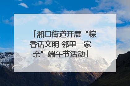 湘口街道开展“粽香话文明 邻里一家亲”端午节活动