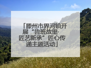 滕州市界河镇开展“鲁班故里· 匠艺新承”匠心传递主题活动