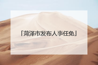 菏泽市发布人事任免