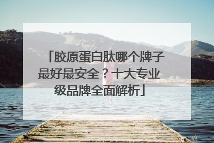 胶原蛋白肽哪个牌子最好最安全？十大专业级品牌全面解析