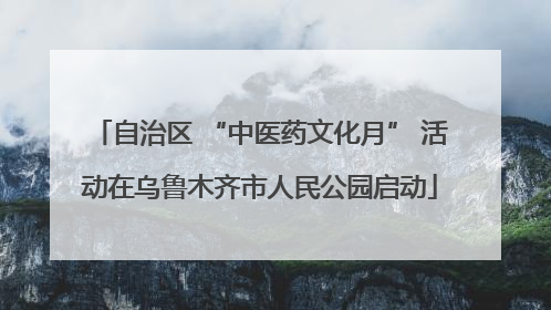 自治区 “中医药文化月” 活动在乌鲁木齐市人民公园启动