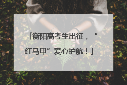 衡阳高考生出征，“红马甲”爱心护航！